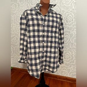 men’s xs blue and white flannel plaid. never worn brand new with tags